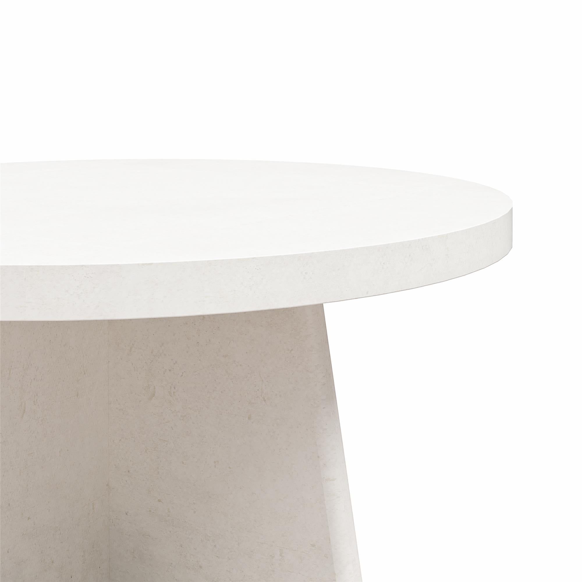 Queer Eye Liam Round Coffee Table, Plaster | Bigbigmart Regarding Liam Round Plaster Coffee Tables (View 2 of 15)
