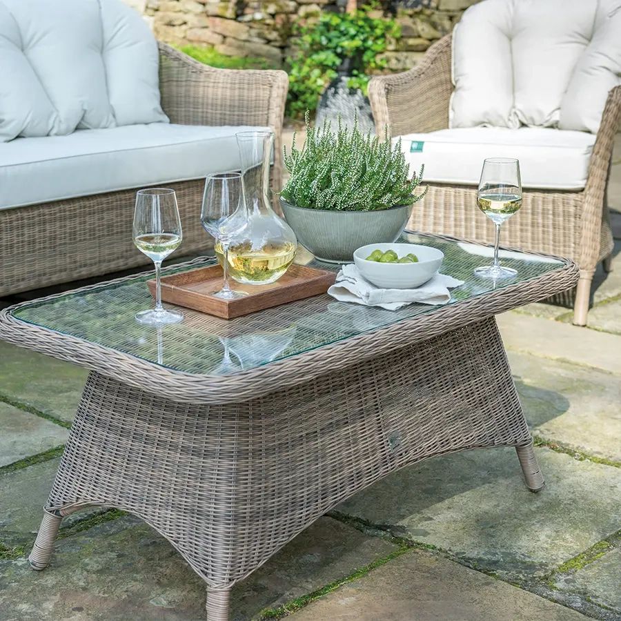 Rhs Harlow Carr Glass Top Coffee Table – Kettler Official Site Inside Glass Top Coffee Tables (View 14 of 15)