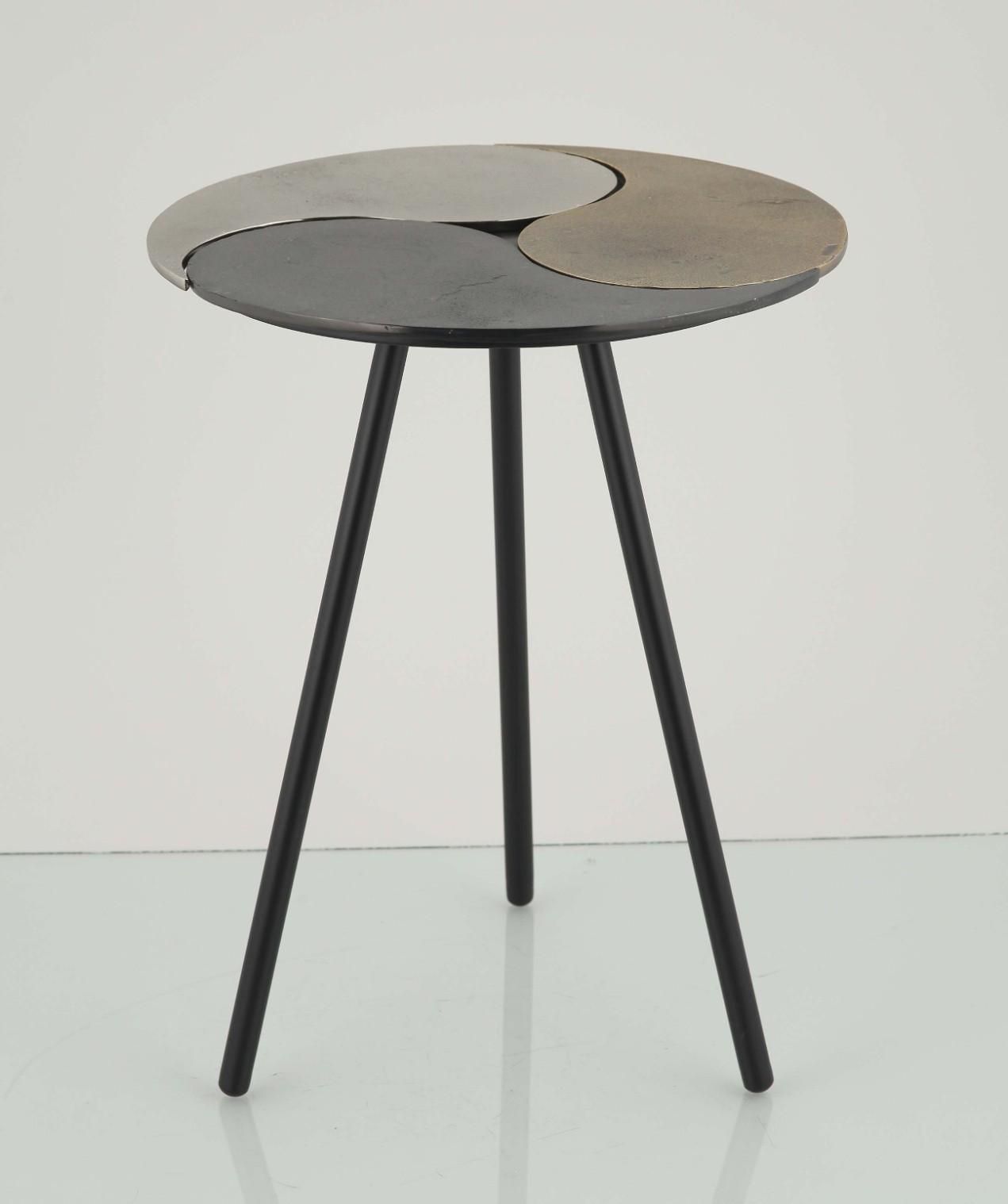 Round Side Table, Metal End Table, Nightstand/Small Tables For Living Room, Accent  Tables, Side Table For Small Spaces – Black || Rural Handmade Redefine  Supply To Build Sustainable Brands For Metal Side Tables For Living Spaces (View 15 of 15)