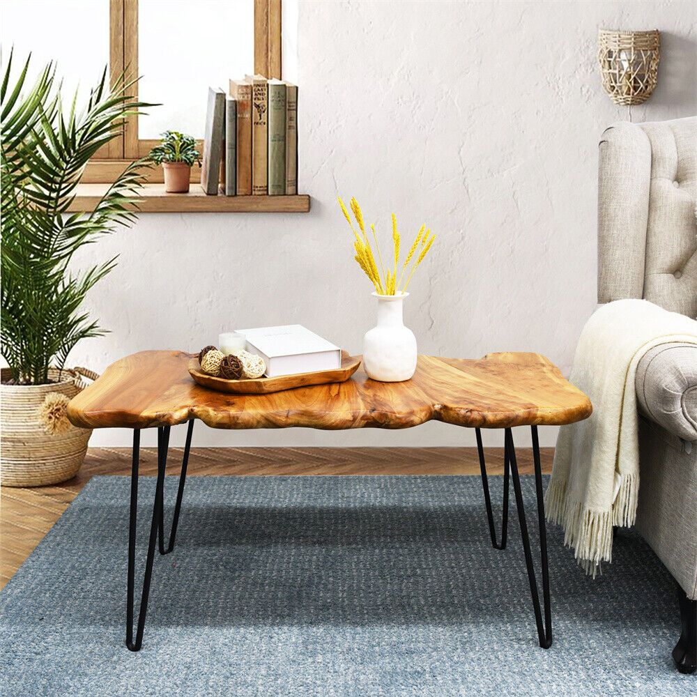 Rustic Cedar Live Edge Small Coffee Table Mid Century Modern Table Home  Decor | Ebay Pertaining To Mid Century Modern Coffee Tables (Photo 3 of 15)
