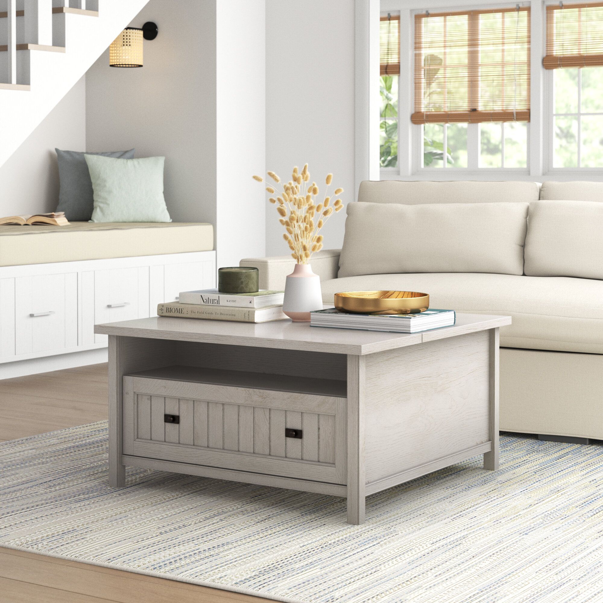 Sand & Stable Karlee Coffee Table & Reviews | Wayfair Throughout Lift Top Coffee Tables With Storage Drawers (View 11 of 15)