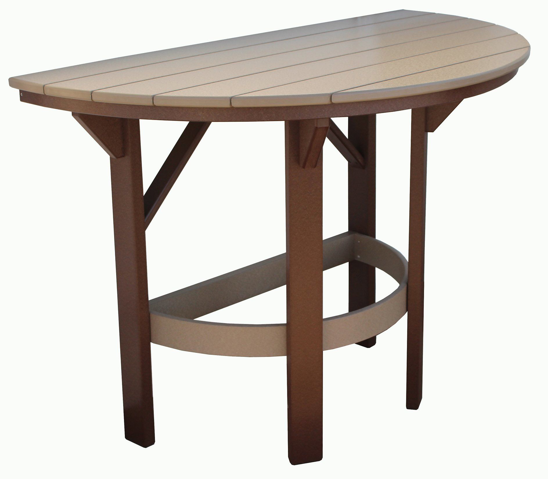 Seaside 60" Half Round Poly Dining Table From Dutchcrafters Amish Throughout Outdoor Half Round Coffee Tables (View 5 of 15)