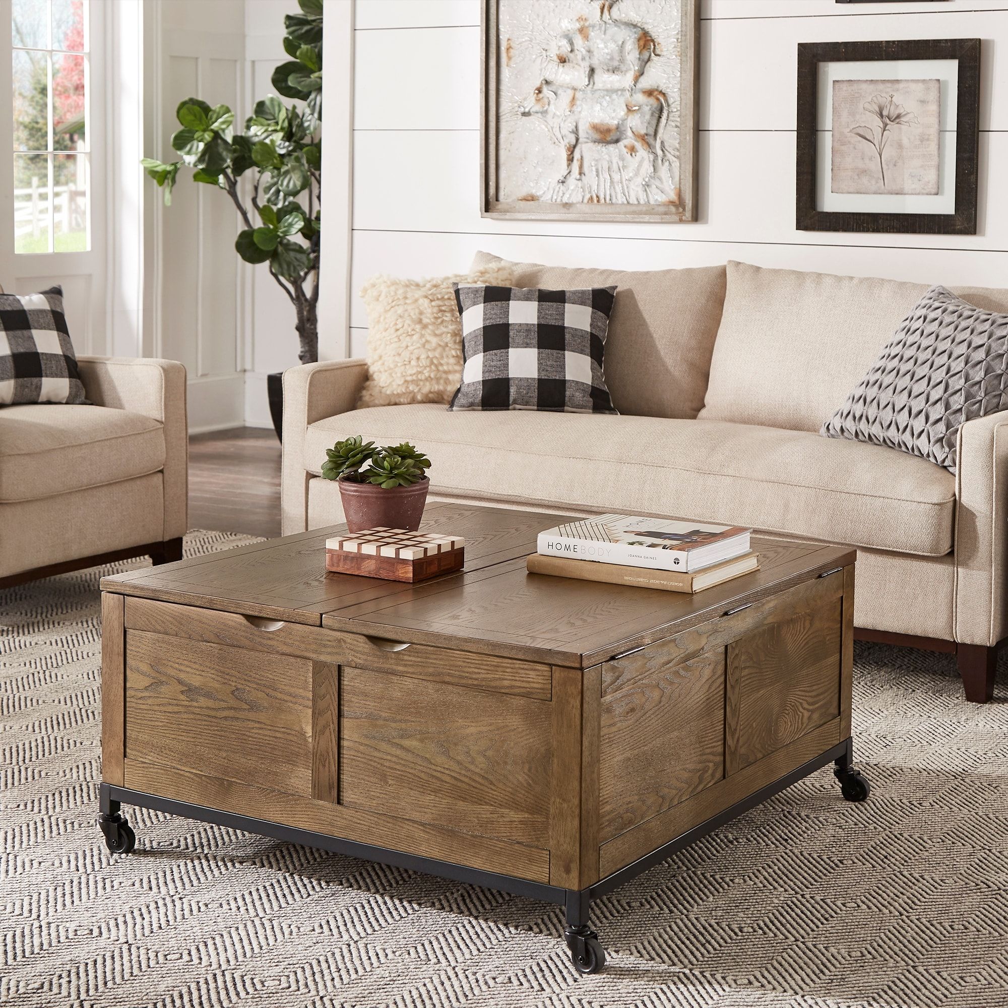 Shay Square Storage Trunk Coffee Table With Caster Wheelsinspire Q  Artisan – On Sale – Bed Bath & Beyond – 22408031 With Regard To Coffee Tables With Casters (Photo 3 of 15)