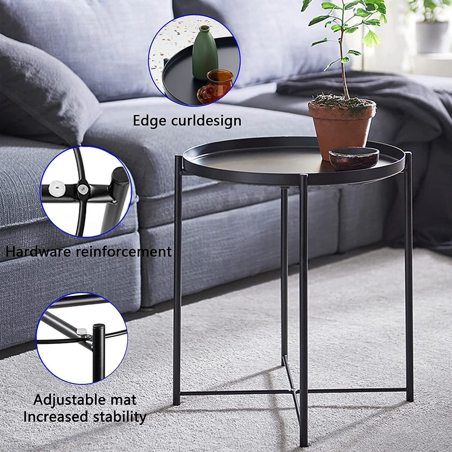 Shop Generic Folding Anti Rust And Waterproof Small Coffee Table, Black,  45X52Cm | Dragonmart United Arab Emirates With Waterproof Coffee Tables (View 15 of 15)