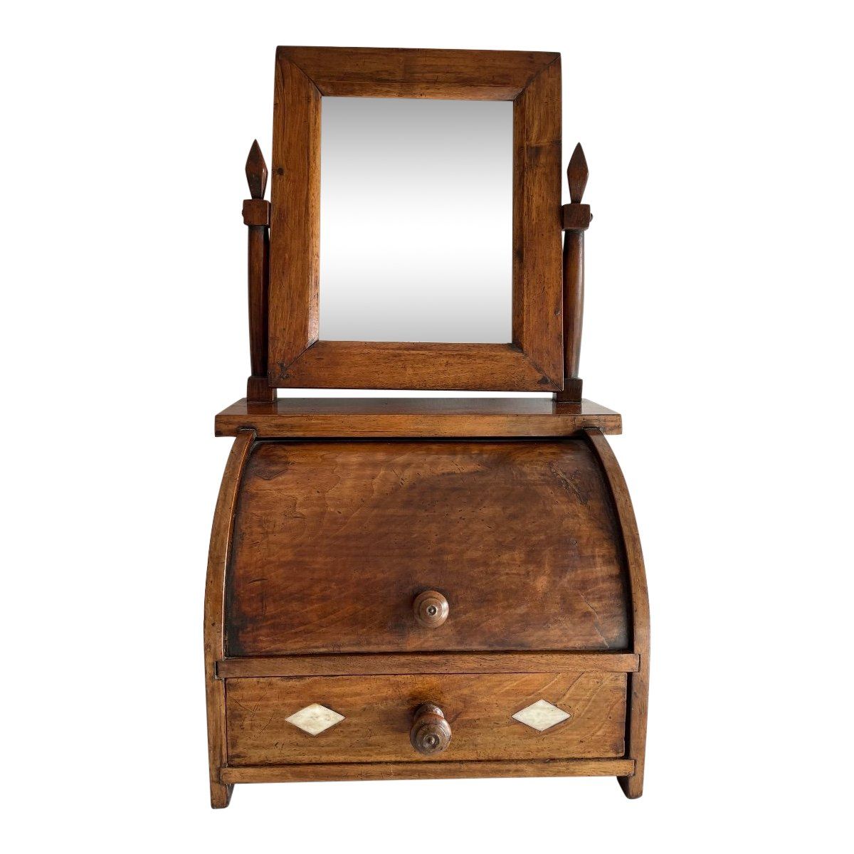 Small Freestanding Walnut Dressing Table – Othe | Antikeo With Regard To Freestanding Tables With Drawers (View 3 of 15)