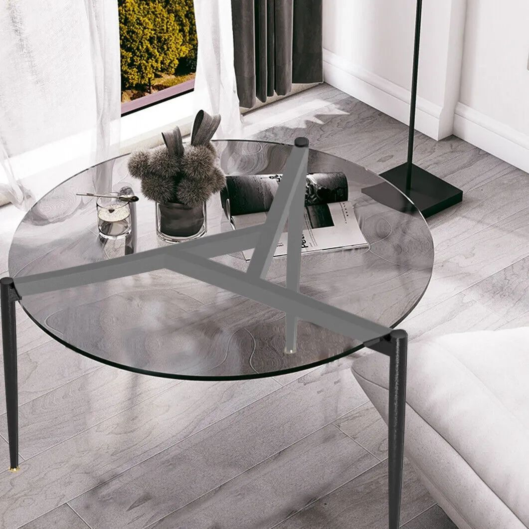 Sophisticated Ash Glass Coffee Table Modern Tables With Solid Steel Novelty  Legs | Ebay In Coffee Tables With Solid Legs (View 12 of 15)
