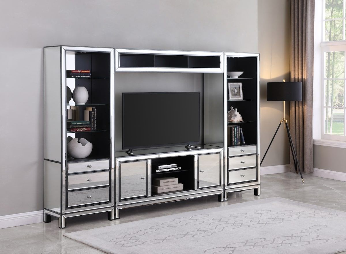 Styling Your Shelves: How To Decorate An Entertainment Cente With Entertainment Units With Bridge (Photo 7 of 15)