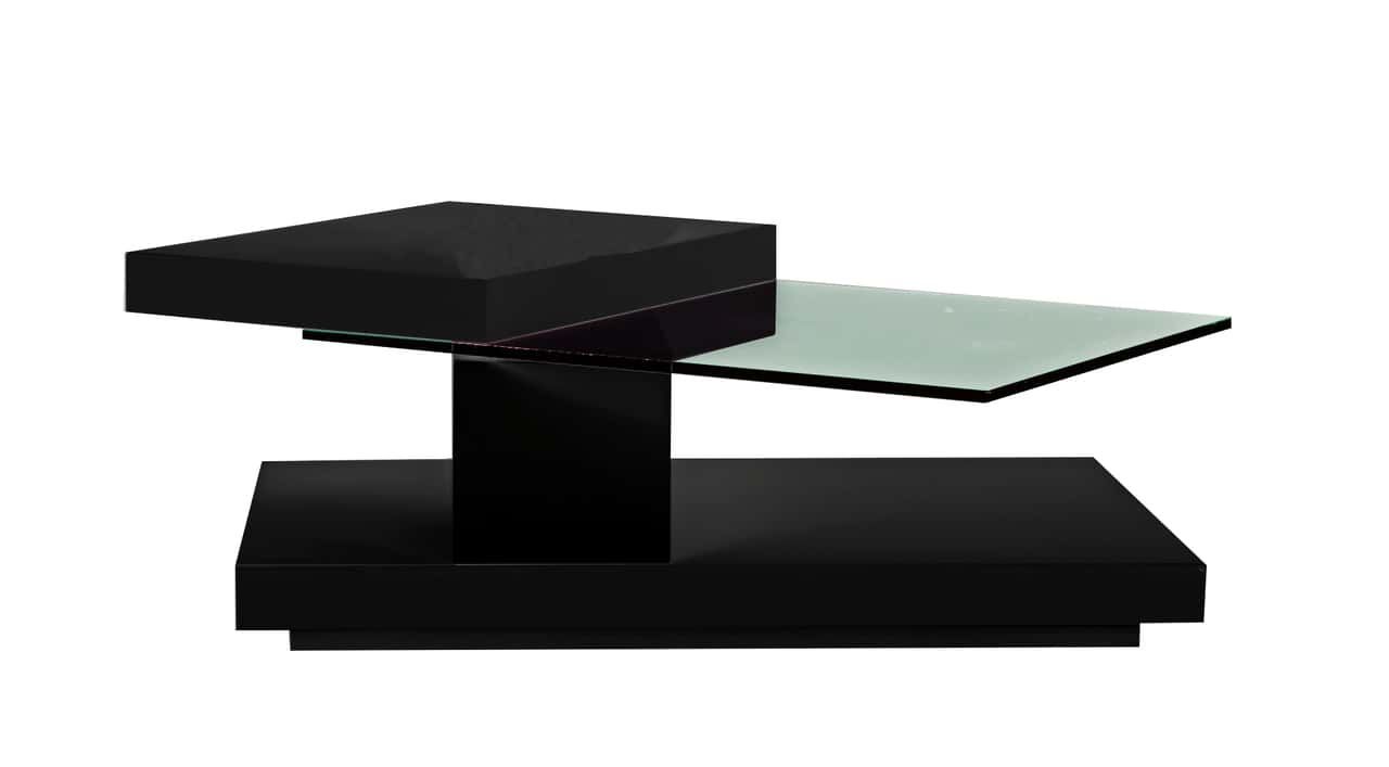 Swing High Gloss Black Coffee Table W/Swivel Topbh Furniture In High Gloss Black Coffee Tables (Photo 10 of 15)
