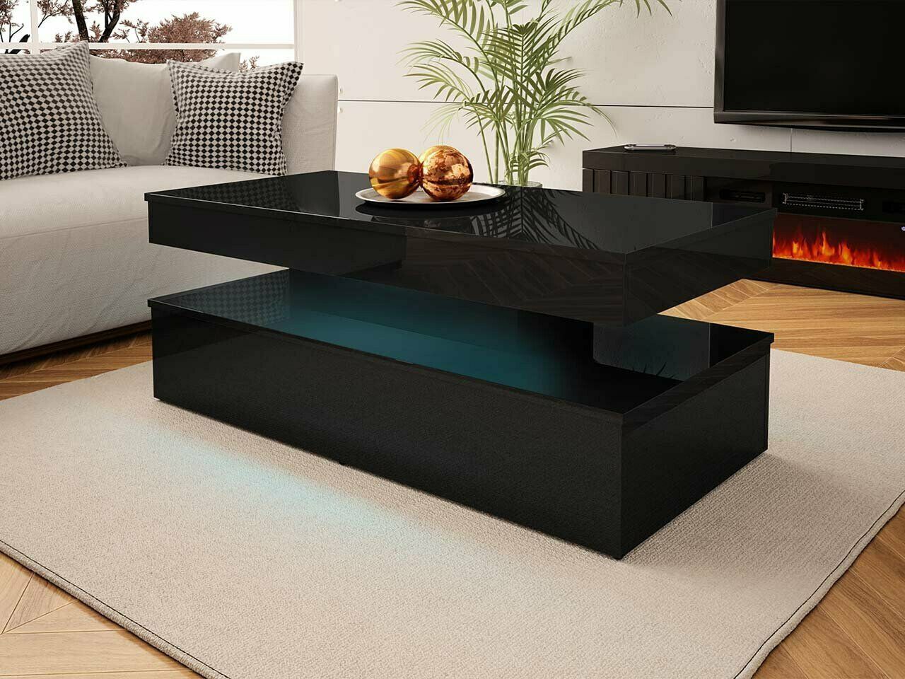 Table Basse Merced N100 – Meubles De Salon | Mobilier1.Fr Throughout High Gloss Black Coffee Tables (Photo 11 of 15)