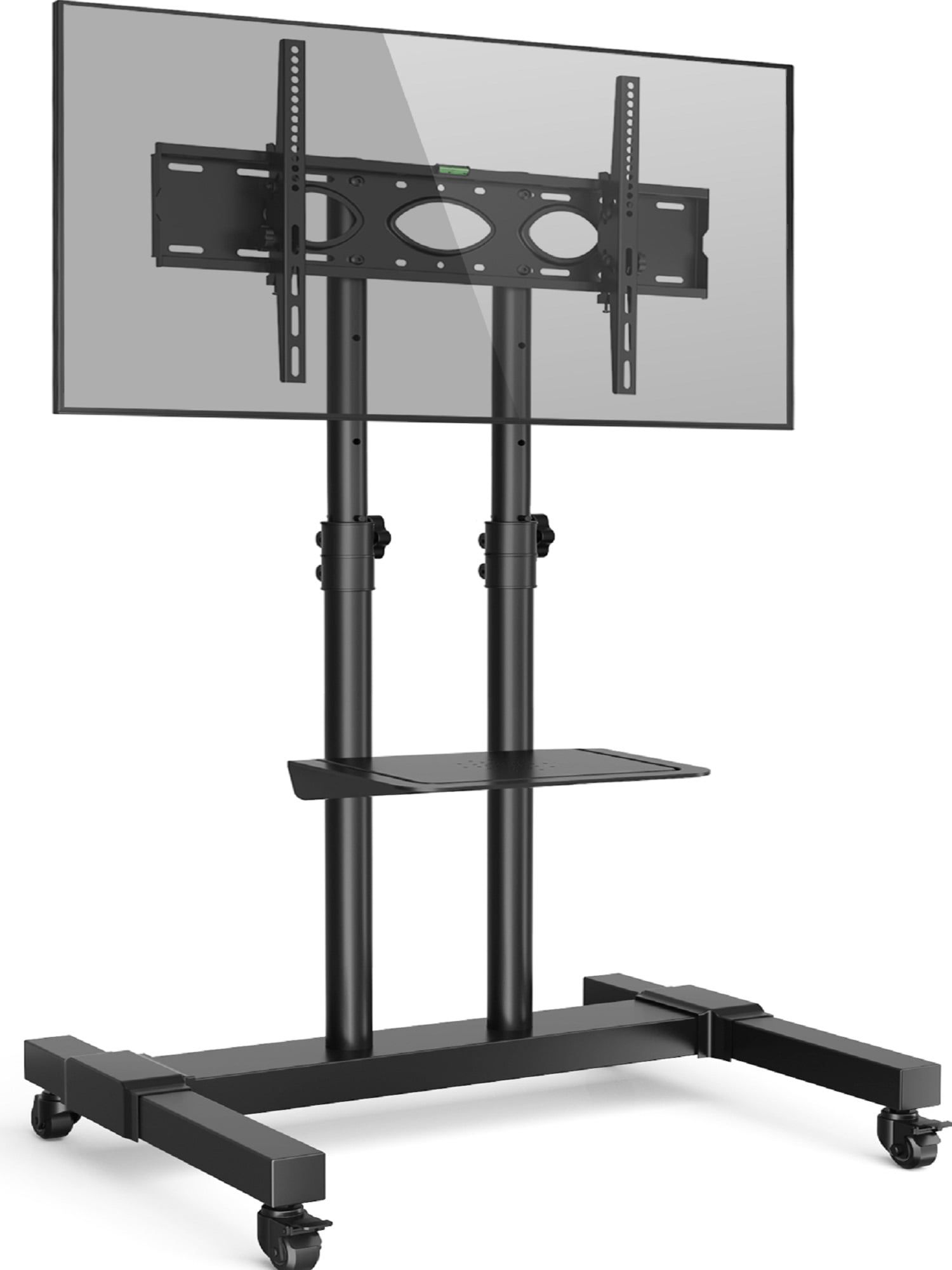 Tall Rolling Tv Stand With Wheels For 32 To 85 Inch Flat Panel Tvs Tilt,  Black Mobile Tv Cart – Walmart With Regard To Mobile Tilt Rolling Tv Stands (View 15 of 15)