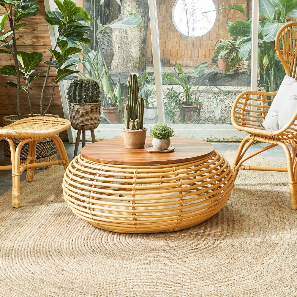The Best Rattan Coffee Tables | Hunker Intended For Rattan Coffee Tables (Photo 5 of 15)