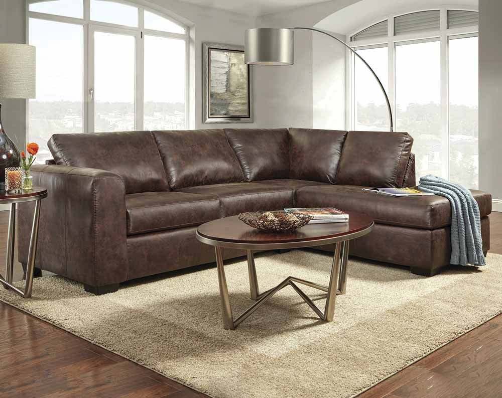The Top Modern Faux Leather Sectional Under $700 | American Freight Blog For Faux Leather Sofas In Chocolate Brown (Photo 7 of 15)