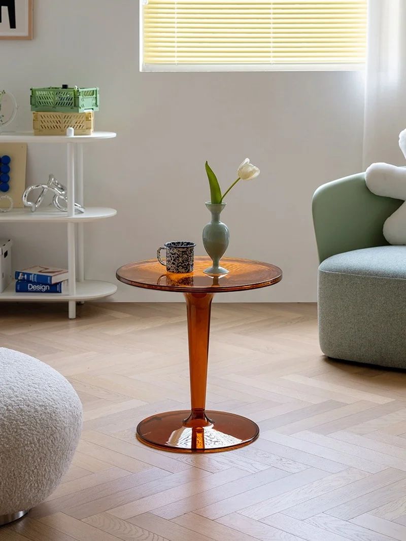 Transparent Coffee Table Home Round Sofa Side Table Living Room Modern  Minimalist Small Apartment Fashion Corner Table – Coffee Tables – Aliexpress In Transparent Side Tables For Living Rooms (View 11 of 15)