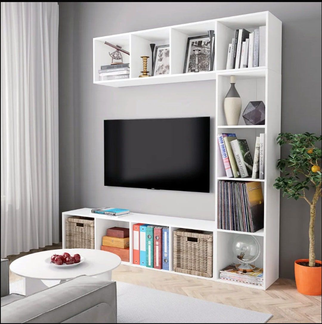 Tv Furniture / Library Set Of 3 Pcs (View 11 of 13)