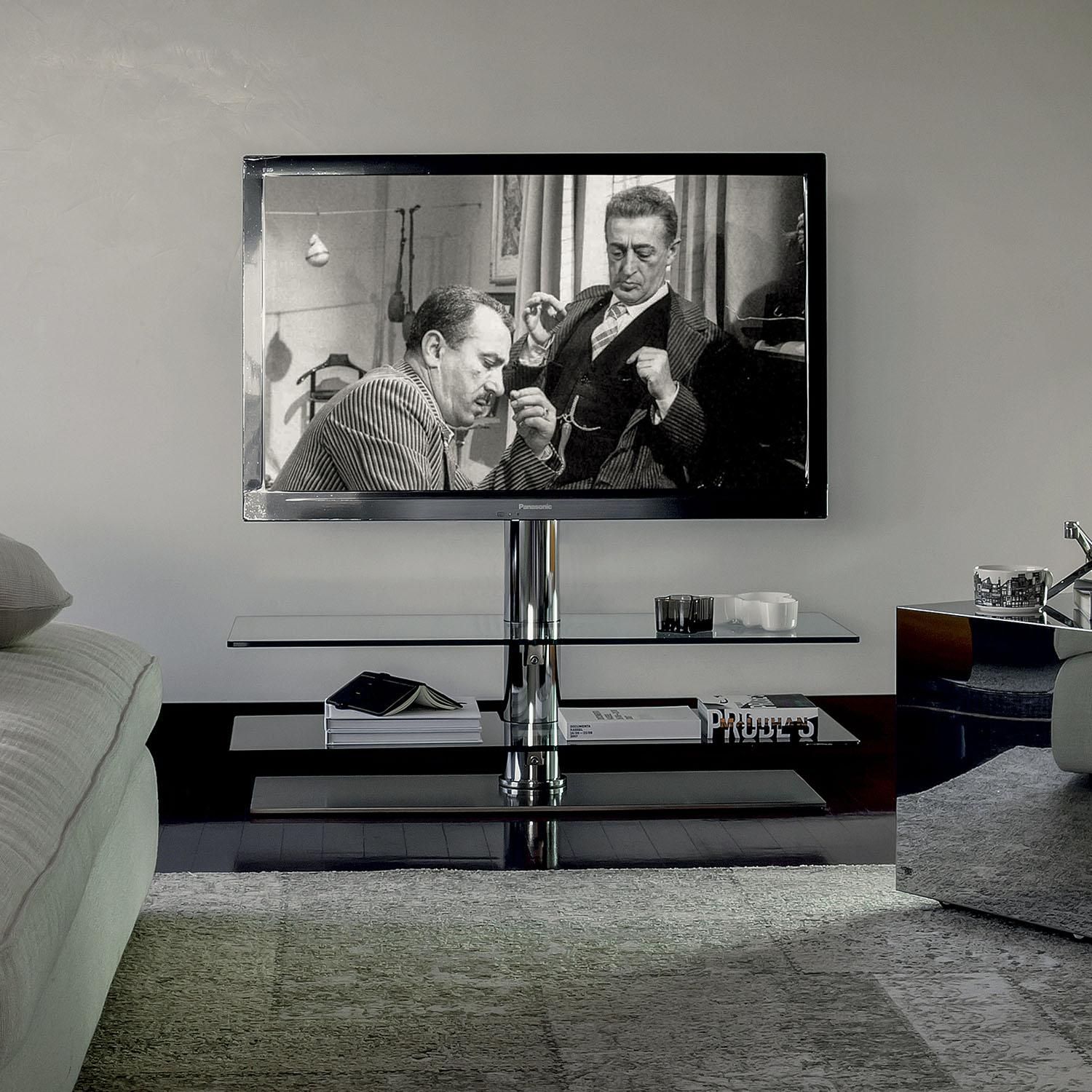 Vision Glass Swivel Tv Standcattelan | Diotti Throughout Stand For Flat Screen (Photo 1 of 15)
