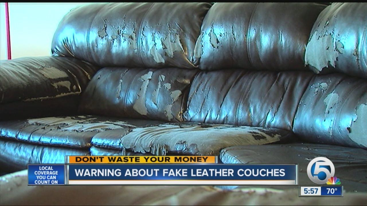 Warning About Fake Leather Couches – Youtube In Faux Leather Sofas (View 15 of 15)