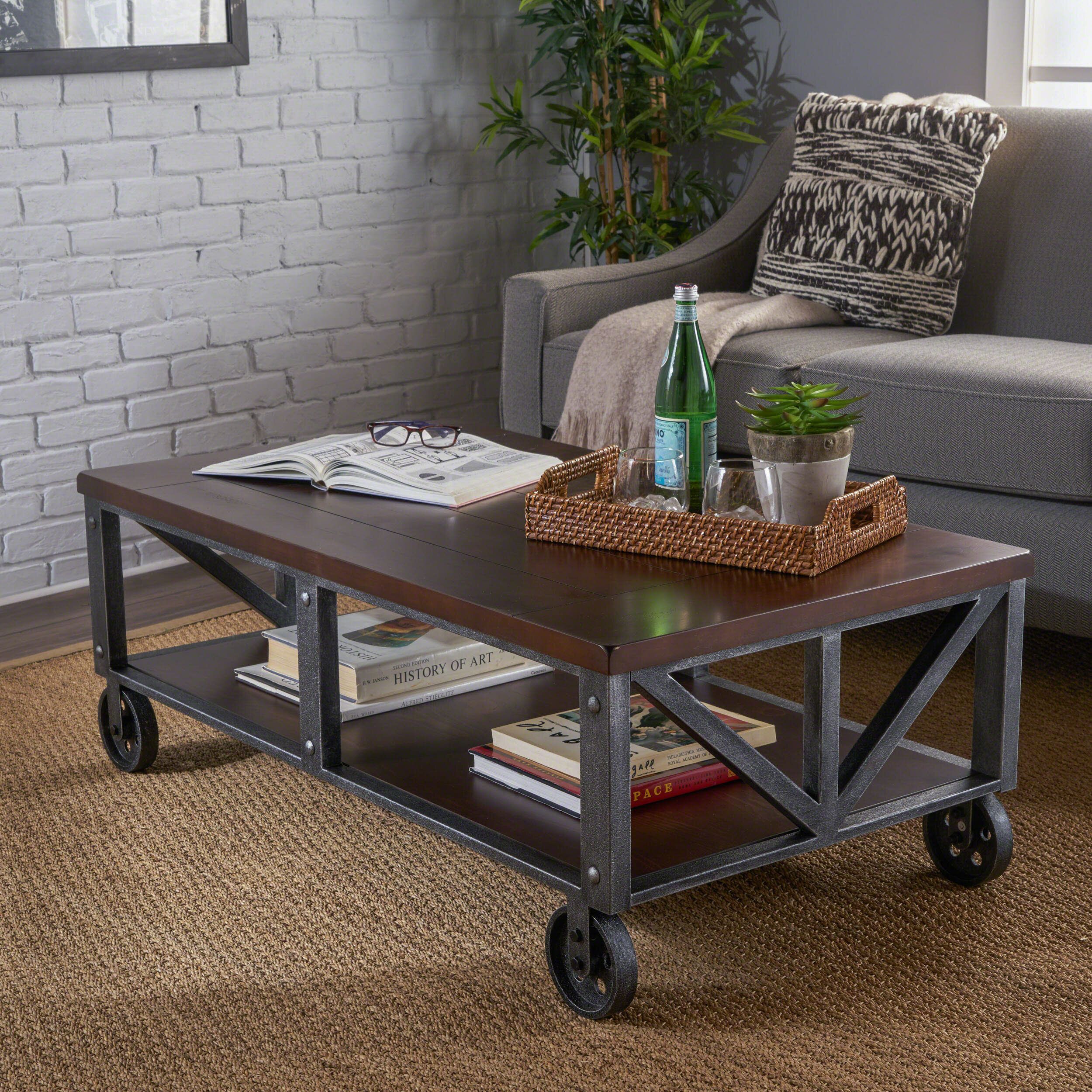 Wayfair | Casters Industrial Coffee Tables You'Ll Love In 2023 Within Coffee Tables With Casters (View 9 of 15)
