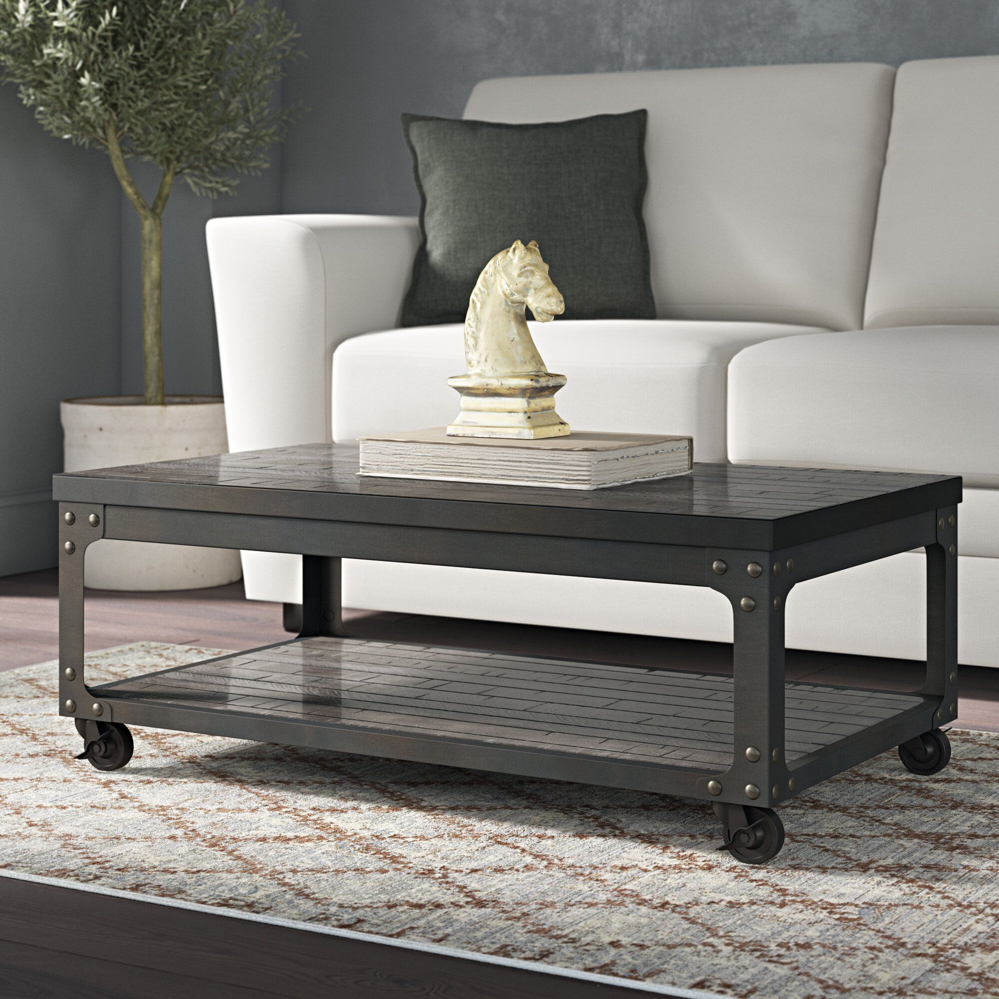 Williston Forge Jaweriya Coffee Table & Reviews | Wayfair Intended For Coffee Tables With Casters (Photo 1 of 15)