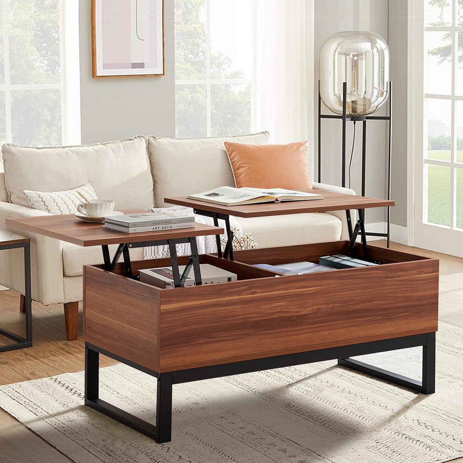 Wood Lift Top Coffee Table With Hidden Compartment, Italy | Ubuy In Lift Top Coffee Tables (Photo 1 of 15)