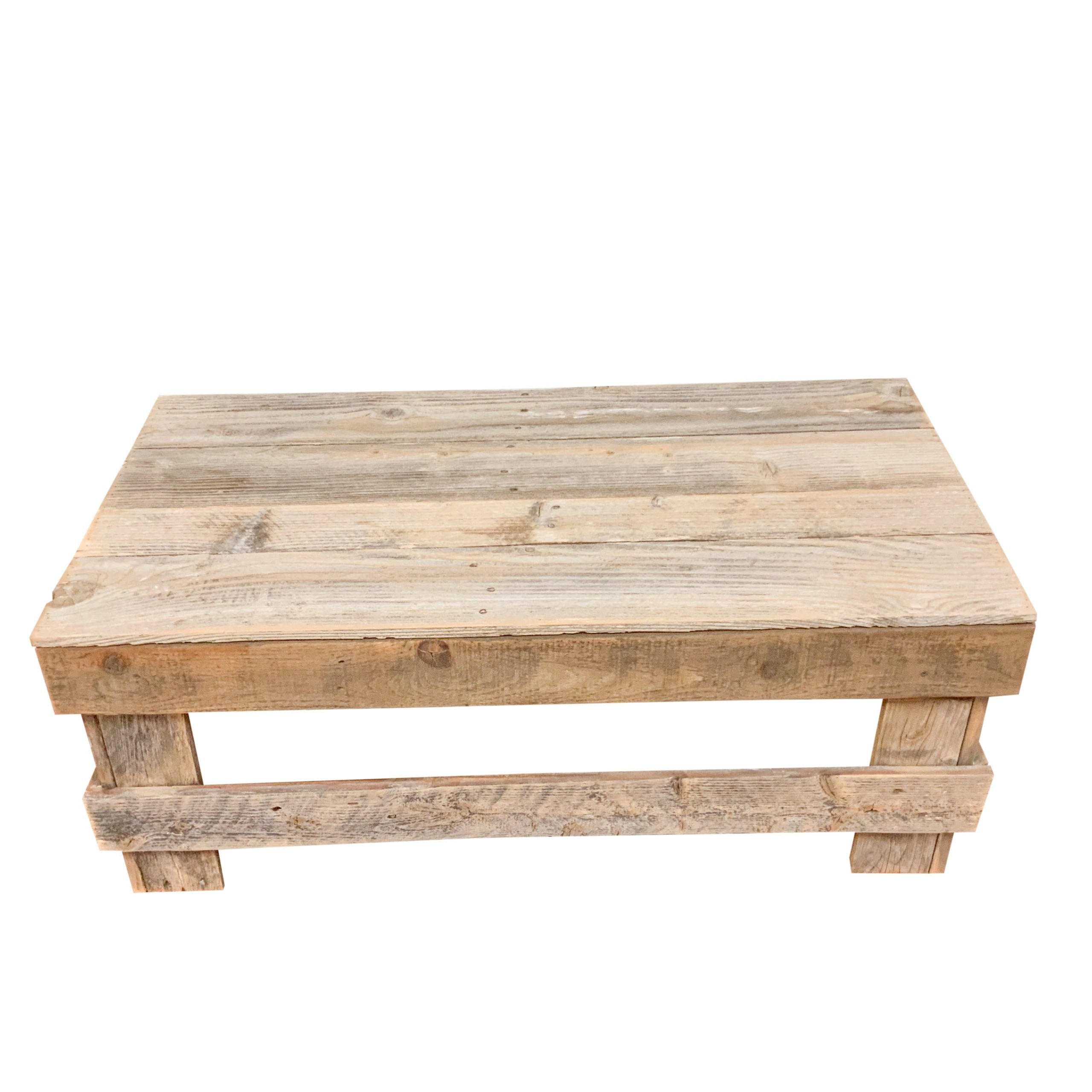 Woven Paths Reclaimed Wood Coffee Table, Natural – Walmart With Regard To Woven Paths Coffee Tables (View 12 of 15)