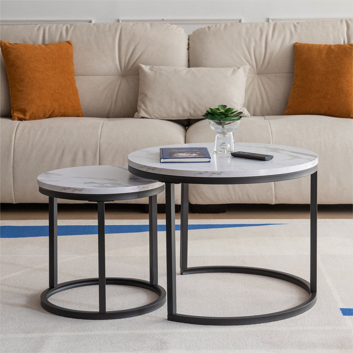 Wrought Studio Derell Nesting Coffee Table | Wayfair Regarding Modern Nesting Coffee Tables (View 7 of 15)