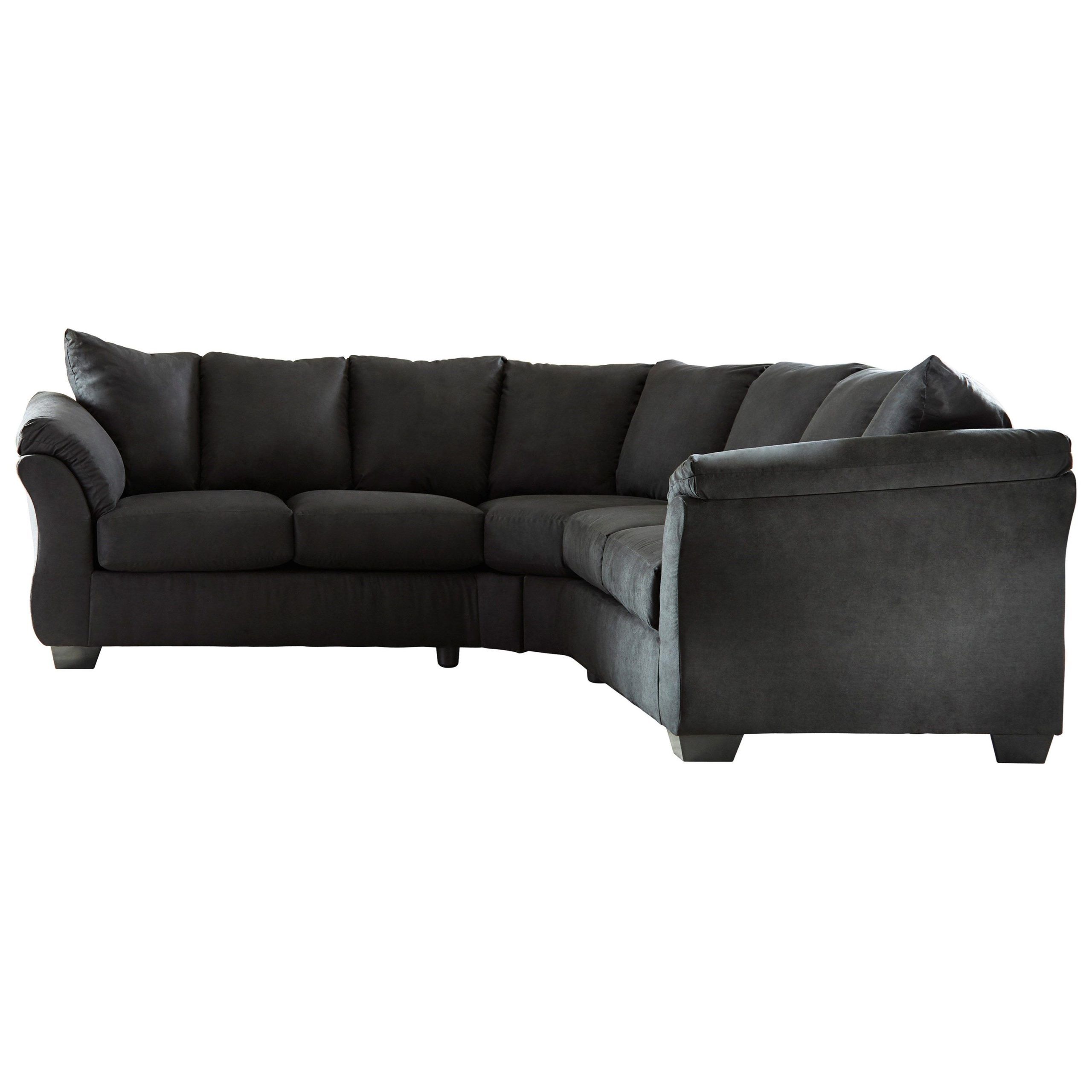 Contemporary Sectional Sofa With Sweeping Pillow Arms 104" X 104" Black Intended For 104&quot; Sectional Sofas (View 2 of 15)