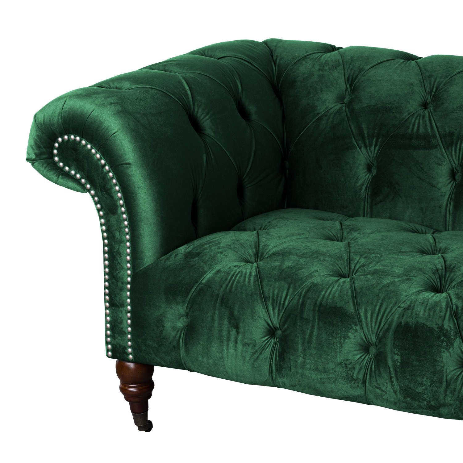 Emerald Green Velvet Chesterfield Sofa – Acacia Bay Pertaining To 75" Green Velvet Sofas (Photo 14 of 15)