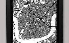 2024 Popular New Orleans Map Wall Art