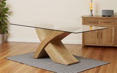 20 Inspirations Oak Glass Dining Tables