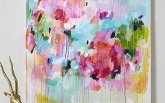 Best 20+ of Abstract Floral Canvas Wall Art