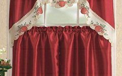 2024 Latest Red Delicious Apple 3-Piece Curtain Tiers
