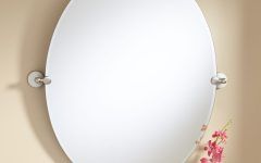  Best 15+ of Ceiling-Hung Satin Chrome Oval Mirrors