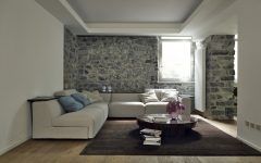 Best Living Room Interior with Stone Wall