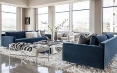 Comfy Contemporary Apartment Living Room Features Plenty of Windows