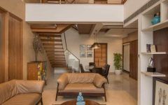 Contemporary Indian Living Room With Neautral Brown Color