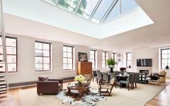 Living Room with Glass Ceiling