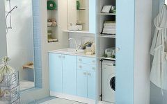 Modern Blue Small Laundry Design Ideas