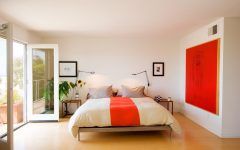 Red and White Bedroom in Modern Theme
