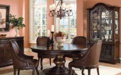 Rustic Dining Room With Round Table