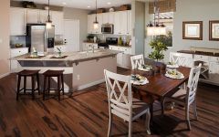 Traditional American Dining Room and Kitchen Combination