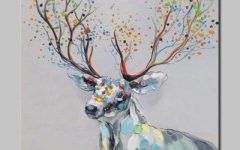 20 Inspirations Abstract Deer Wall Art