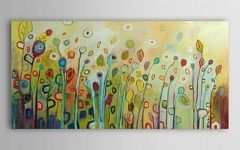20 Inspirations Abstract Flower Wall Art