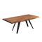 Acacia Dining Tables With Black Rocket-Legs