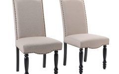 The Best Madison Avenue Tufted Cotton Upholstered Dining Chairs (Set of 2)