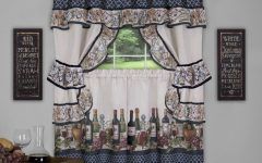 2024 Latest Chateau Wines Cottage Kitchen Curtain Tier and Valance Sets