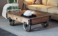 50 Photos Rustic Coffee Table With Wheels