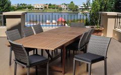 15 Collection of 9-Piece Rectangular Patio Dining Sets