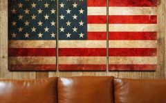 2024 Best of Rustic American Flag Wall Art
