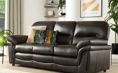 2024 Best of Faux Leather Sofas in Dark Brown