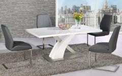 20 Inspirations White High Gloss Dining Tables 6 Chairs